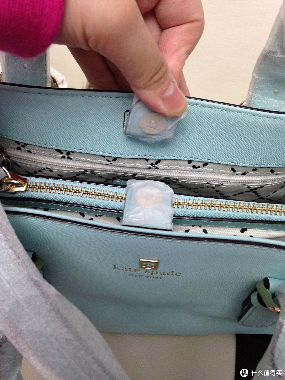 Kate Spade Cove Street Provence（CY BLUE小清新蓝色）单肩手拎两用包包