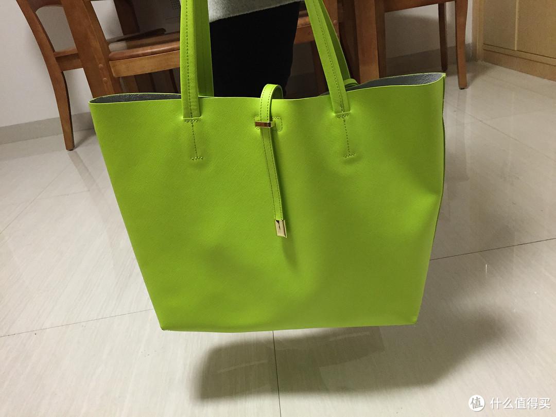 迟到的春节礼物，Vince Camuto Leila Travel Tote 青柠色 女包