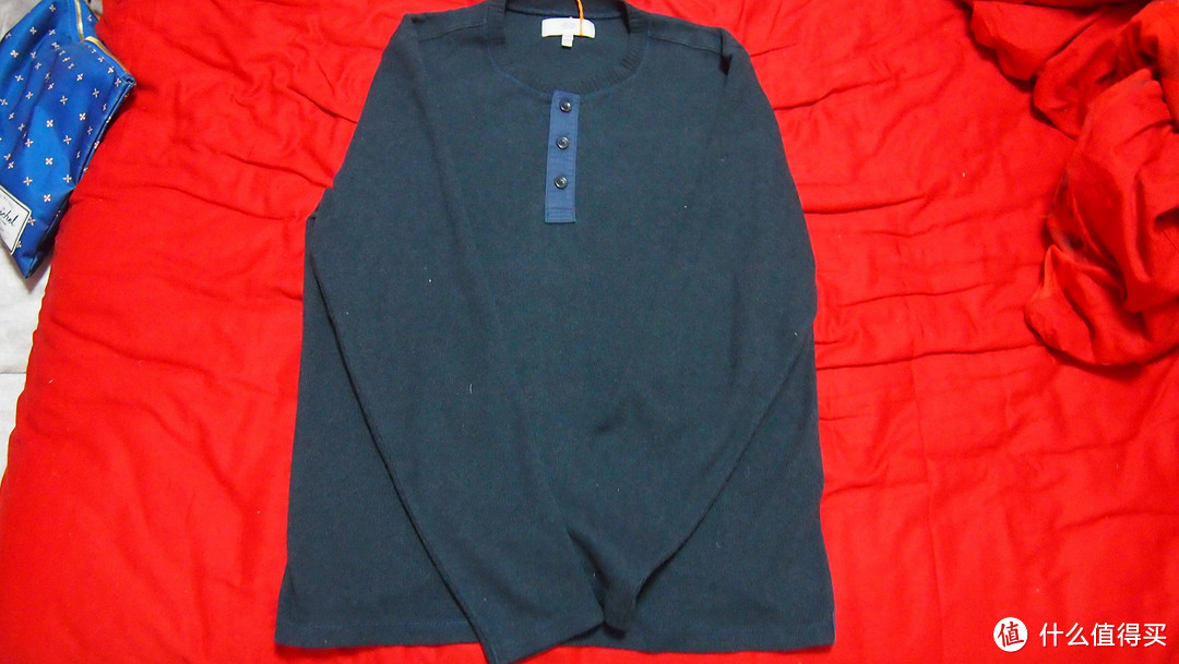 精细的做工：jack spade Harrison Ribbed Henley Sweater 男款针织衫