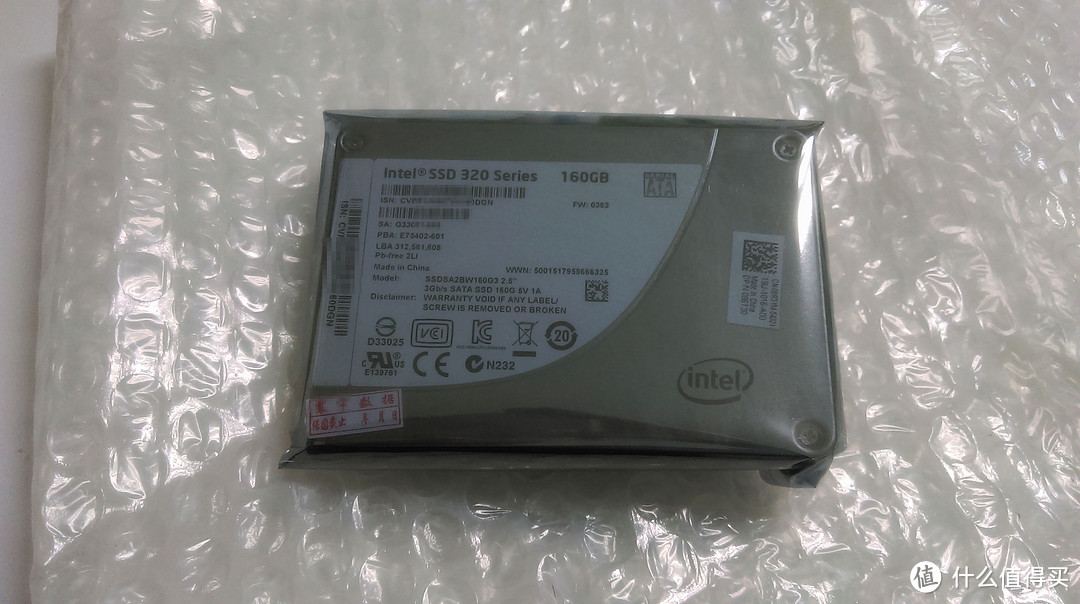 在值与弃的边缘：二手Intel 英特尔 320 160G SSD固态硬盘 入手体验