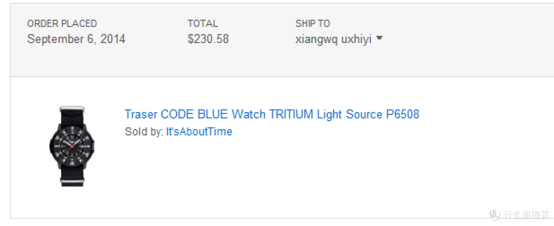 海淘 Traser CODE BLUE Watch TRITIUM Light Source 男款腕表 P6508