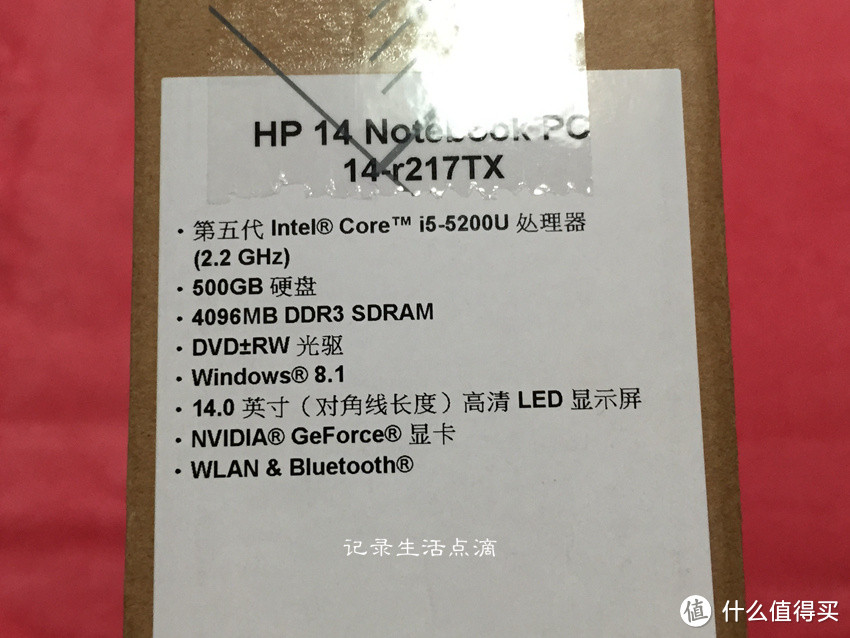 HP 惠普 14-r217TX 14英寸笔记本