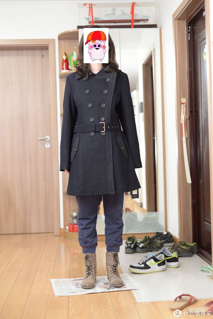 二货女王范的羊毛大衣 Tommy Hilfiger Wool Double Breasted Coat 女士短外套 什么值得买