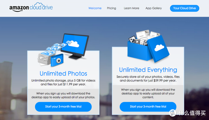 年费59 99美元空间无限量 Amazon Cloud Drive 推出全新云空间套餐 金融服务 什么值得买