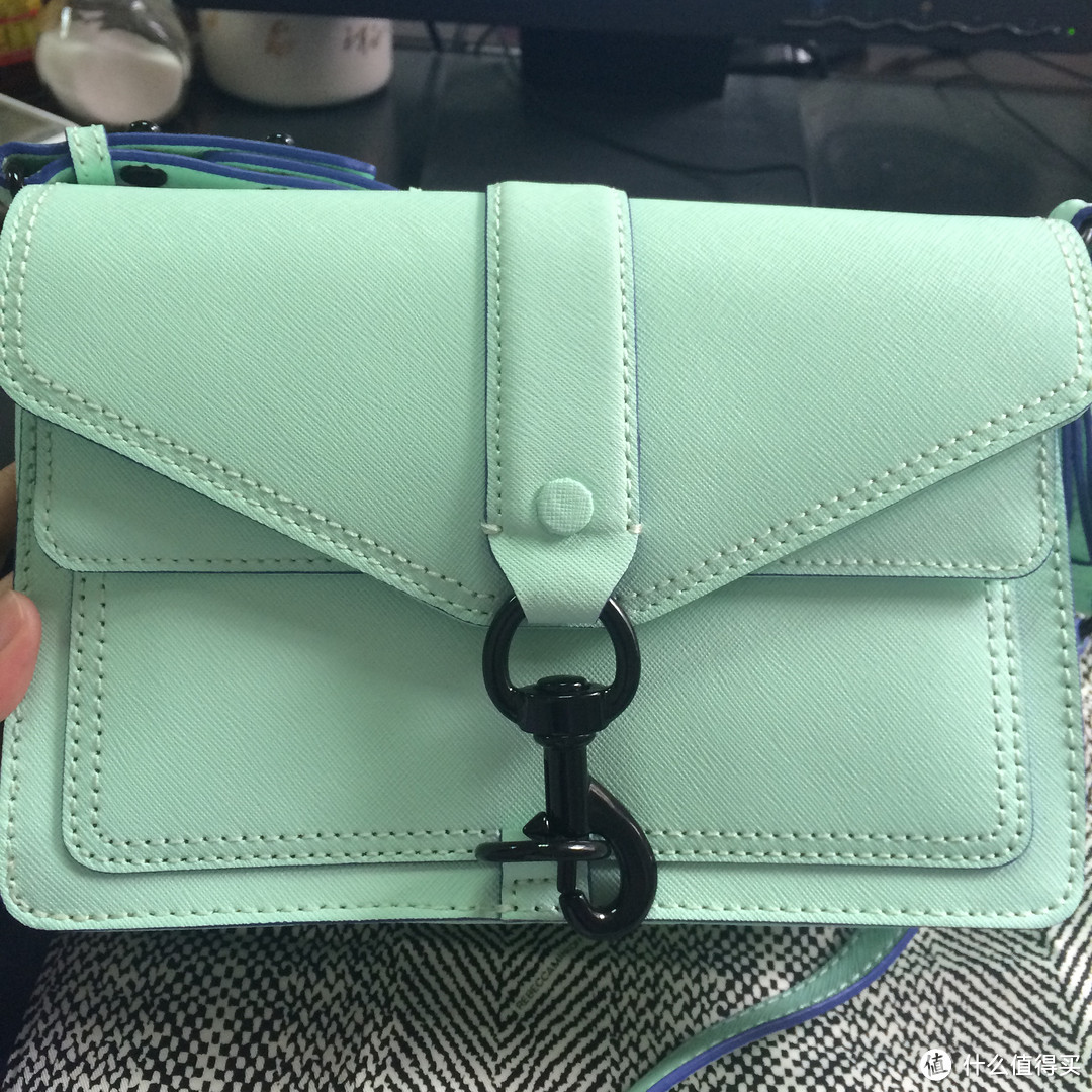 清新薄荷绿：REBECCA MINKOFF Hudson Moto Mini 女款单肩包