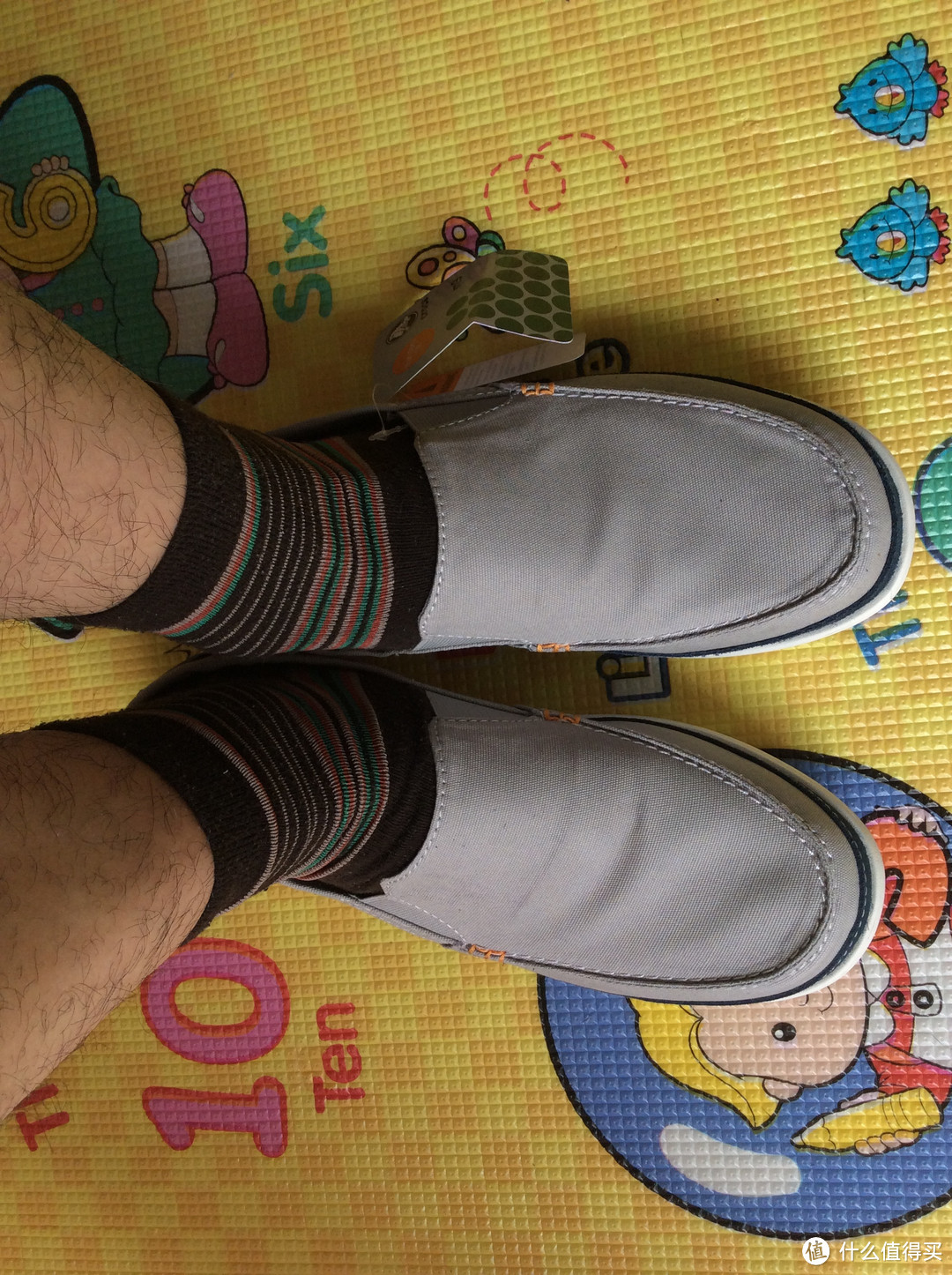 夏天要到了，晒晒我的鞋吧：crocs 卡骆驰 Walu Accent Slip-On Loafer 沃尔卢 男低帮帆布鞋