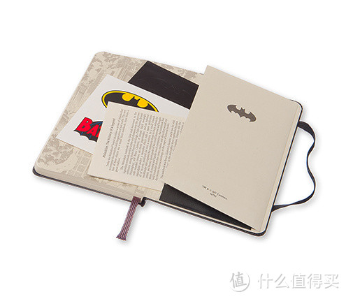 金属点缀附送贴纸：MOLESKINE x 华纳兄弟 Batman蝙蝠侠主题 限量款记事本上市