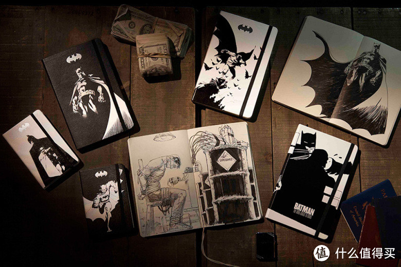 金属点缀附送贴纸：MOLESKINE x 华纳兄弟 Batman蝙蝠侠主题 限量款记事本上市