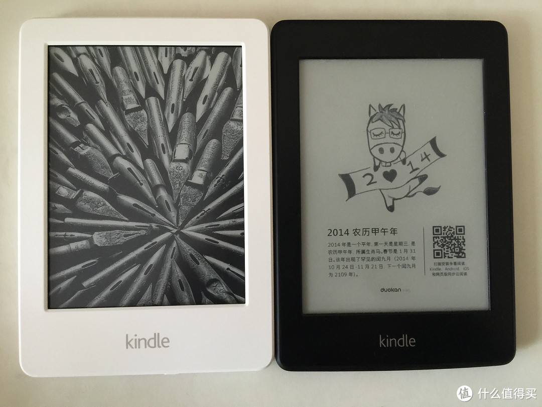 499和998的对比：国行白色Kindle开箱及简单对比