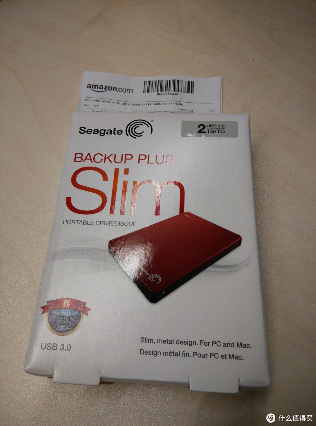 大姐姐们的新家：美亚直邮Seagate  希捷 Backup Plus Slim 移动硬盘 (2T/USB3.0/2.5')