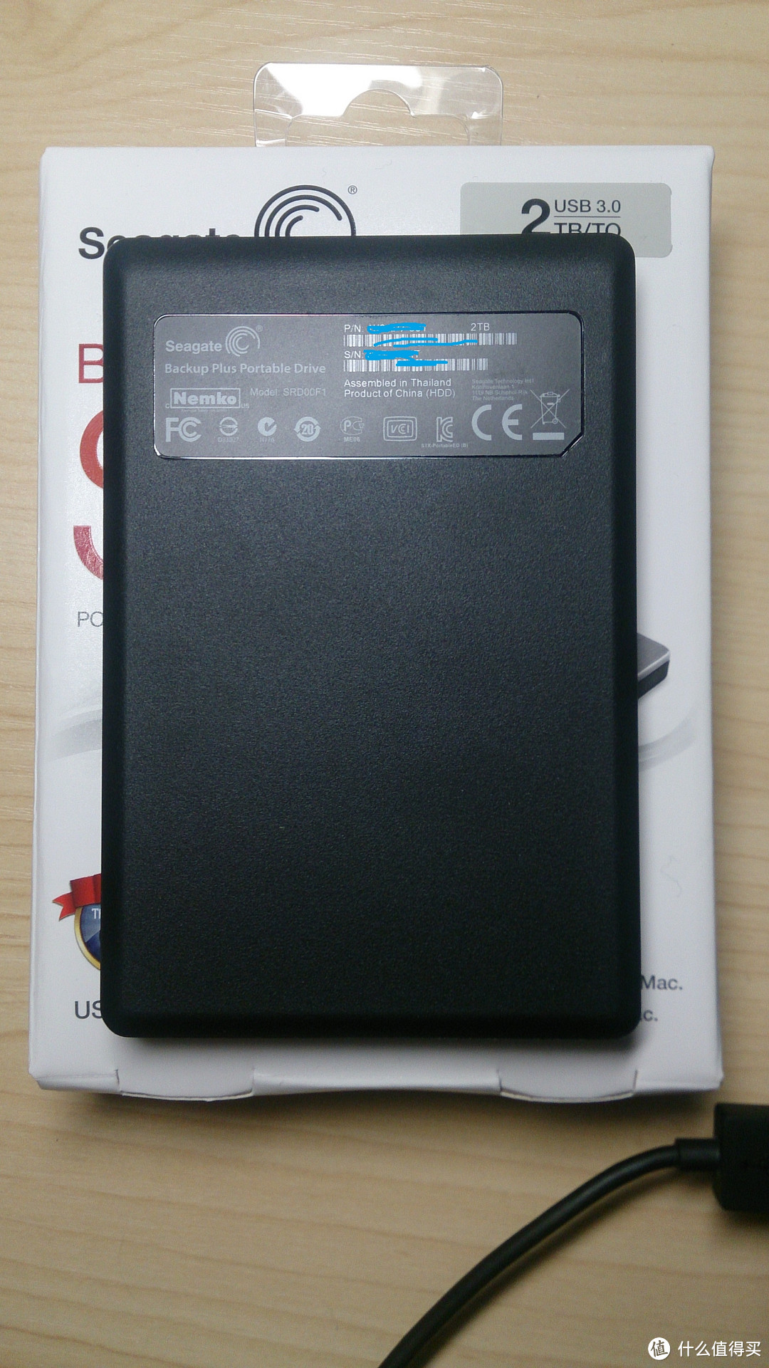 小巧精致！SEAGATE 希捷 Backup Plus睿品2.5英寸2TB移动硬盘（银色）美亚海淘初晒