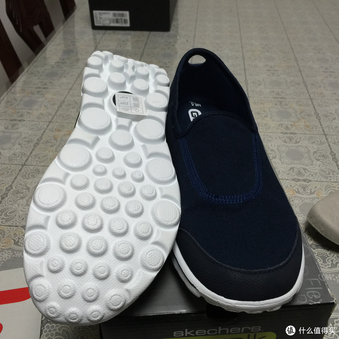 终于找到你，Skechers 斯凯奇 GO WALK系列 男 时尚透气一脚蹬休闲鞋