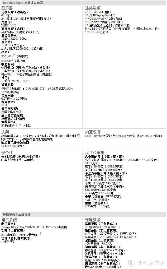 攒机第一剁：DELL 戴尔 U2415 24英寸LED背光IPS液晶显示器