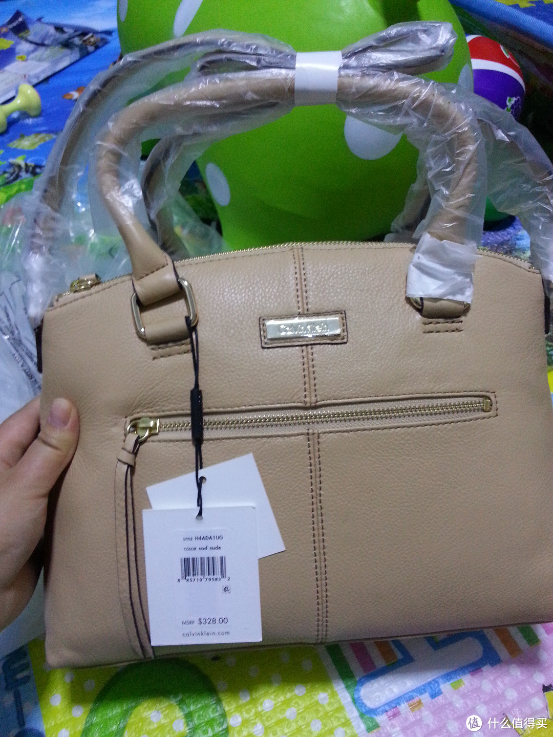 Calvin Klein Key Item Pebble Leather Satchel 女款真皮手提包