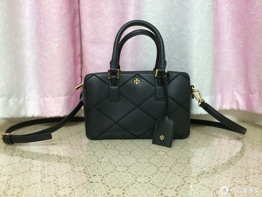 千手观音剁不完：再入Tory Burch 汤丽柏琦 ROBINSON STITCHED SMALL SQUARE SATCHEL 女士单肩包