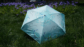 撑开那把薄荷小伞：Happy rain 乐雨 超轻五折防紫外线遮阳伞 HJ5203b