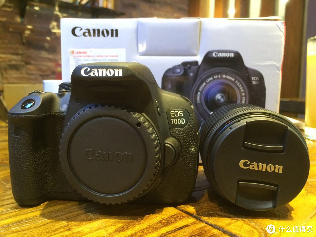 等不到天黑,拆封不会太完美:Canon 佳能 EOS 700D 数码单反套机+小痰盂+饼干头,坎坷购买记录加开箱照