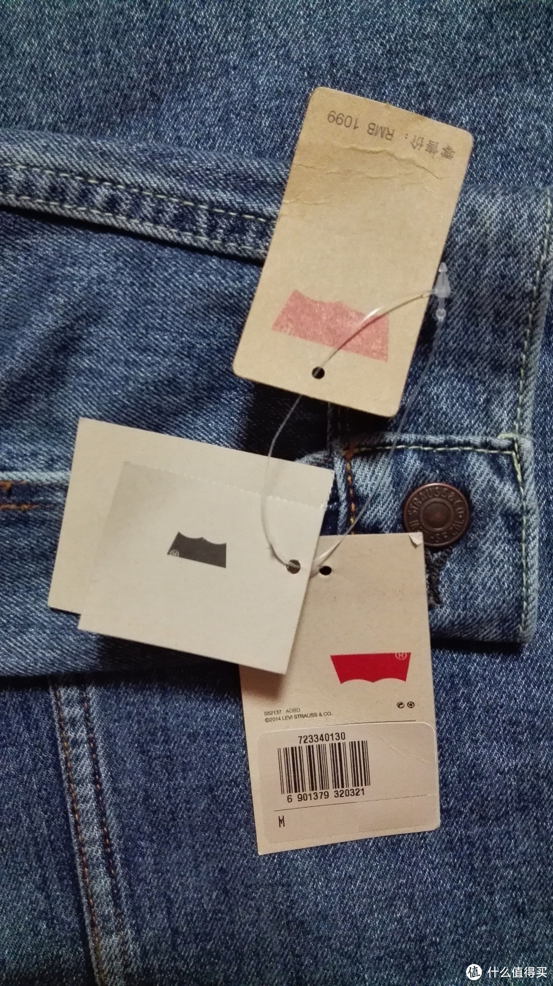 应季中亚购入 Levi's 李维斯 72334-130 水洗牛仔外套