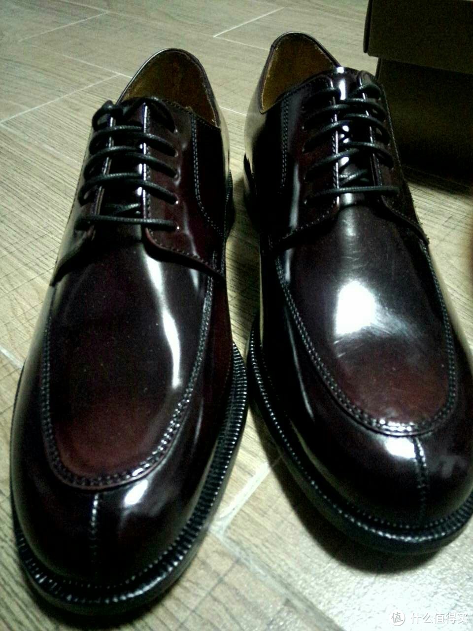 我的气垫皮鞋,时尚时尚最时尚!COLE HAAN 可汗 Air Carter Split Toe 男款系带皮鞋