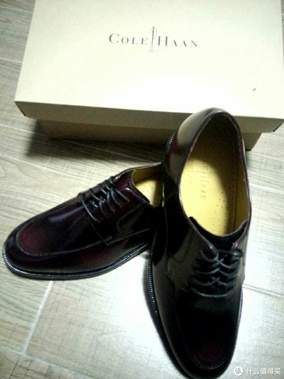 我的气垫皮鞋,时尚时尚最时尚!COLE HAAN 可汗 Air Carter Split Toe 男款系带皮鞋