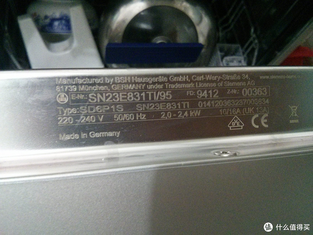 从此再也不洗碗：SIEMENS 西门子 SN23E831TI 洗碗机