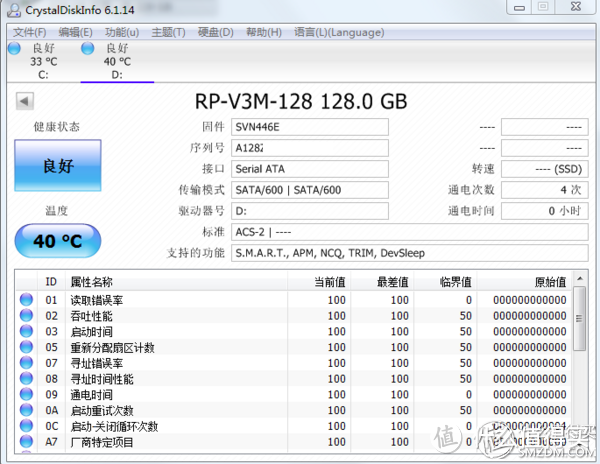 Panasonic 松下 RP-V3M 128G SSD固态硬盘开箱