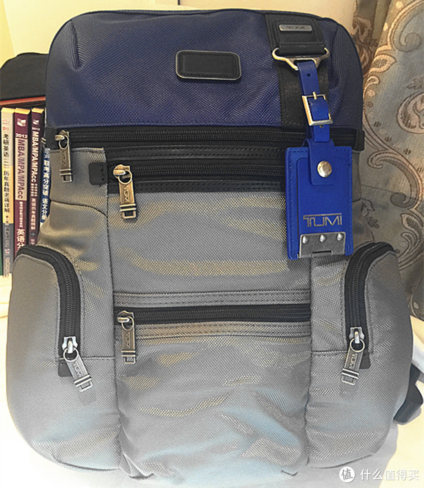 2015款 Tumi 塔米 Alpha Bravo Day Knox Backpack 蓝灰配色双肩包