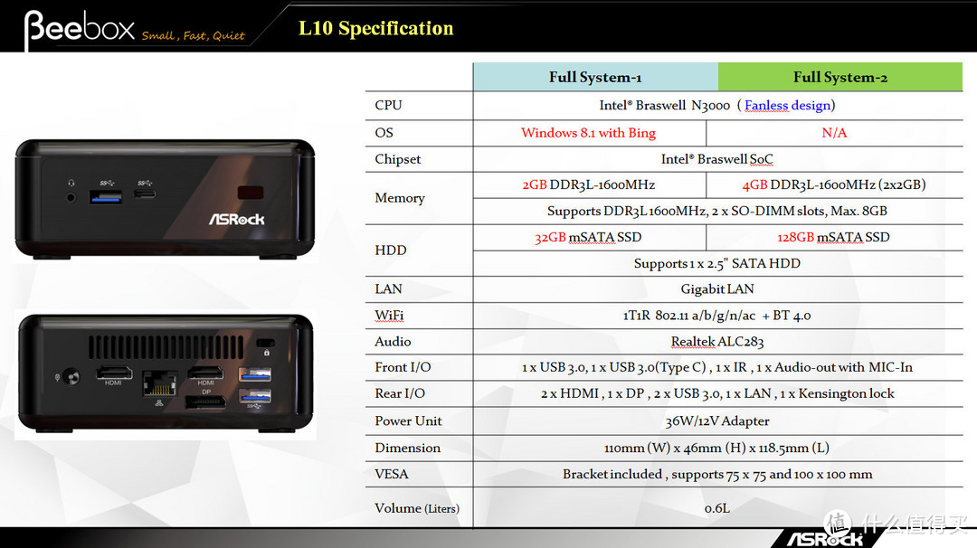 无风扇零噪音设计：ASRock 华擎 推出 BeeBox Mini-PC