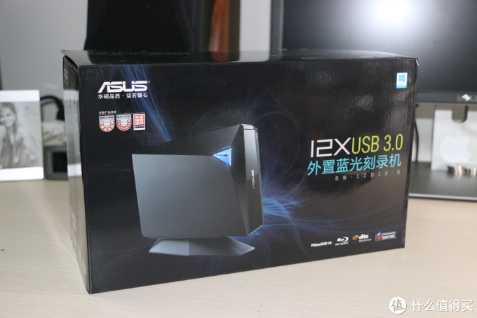 asus 华硕 bw-12d1s-u 12速外置蓝光刻录机