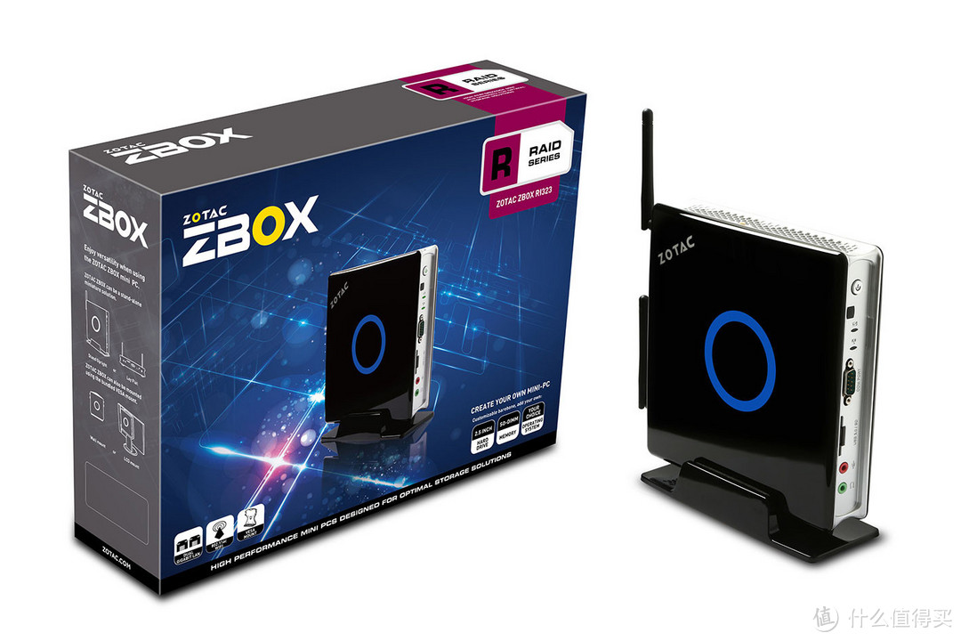 双硬盘位支持RAID：ZOTAC 索泰 发布 ZBOX R系列 Mini-PC