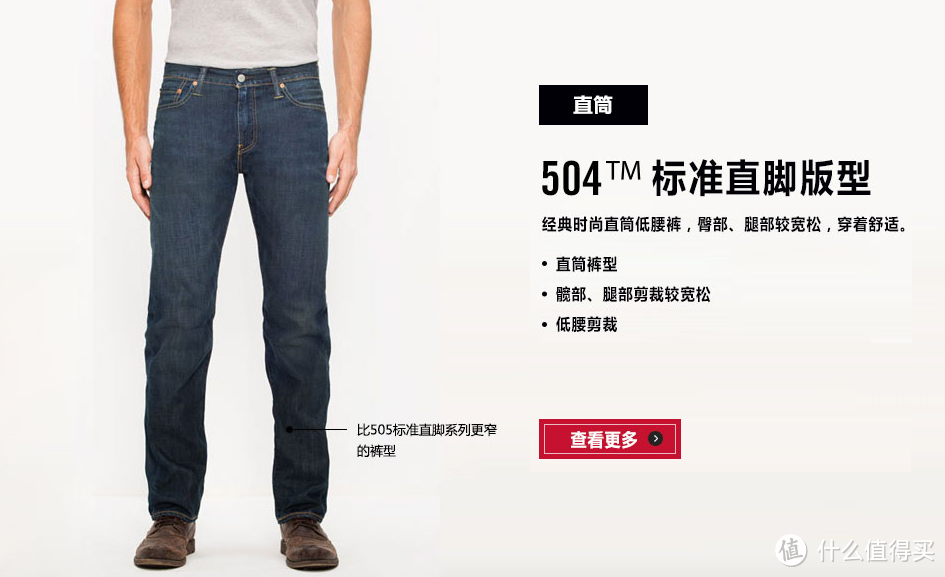 Levi's 李维斯 男裤版型分析