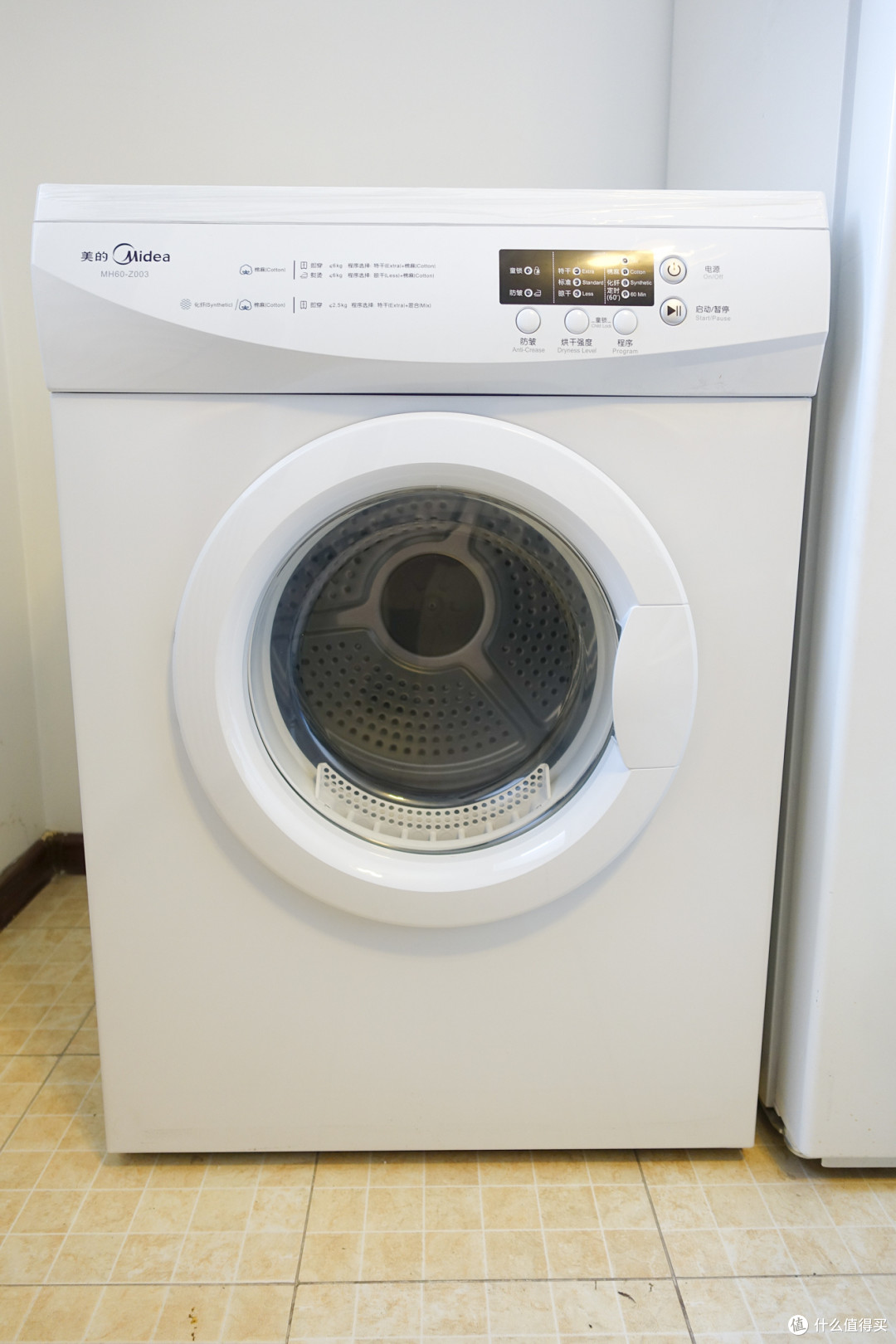 还可以再懒一点:Midea 美的 MH60-Z003 6公斤欧式干衣机