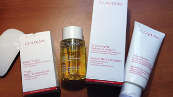 妊娠纹大作战：CLARINS 娇韵诗 抚纹身体霜&天然调和身体护理油