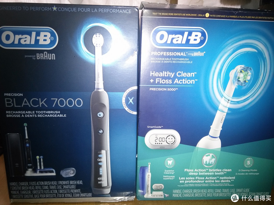 看如何选择电动牙刷：Oral-B 欧乐B 5000和7000 电动牙刷不完全对比评测