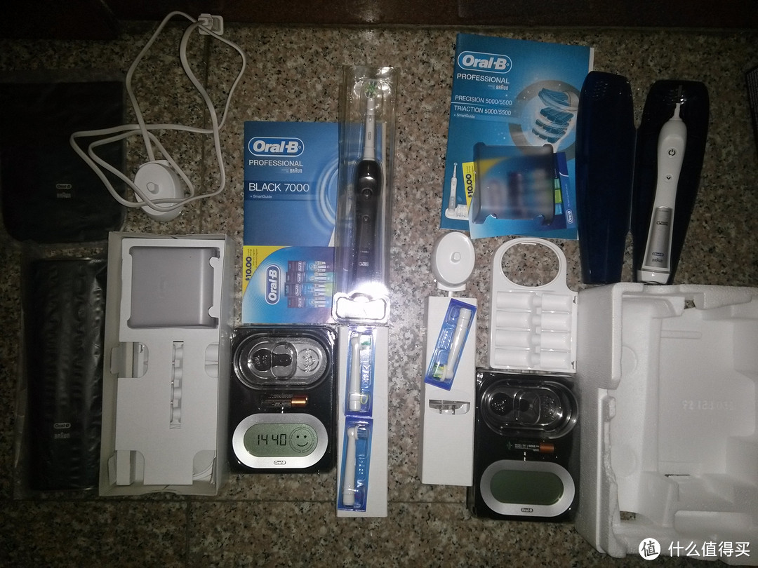 看如何选择电动牙刷：Oral-B 欧乐B 5000和7000 电动牙刷不完全对比评测