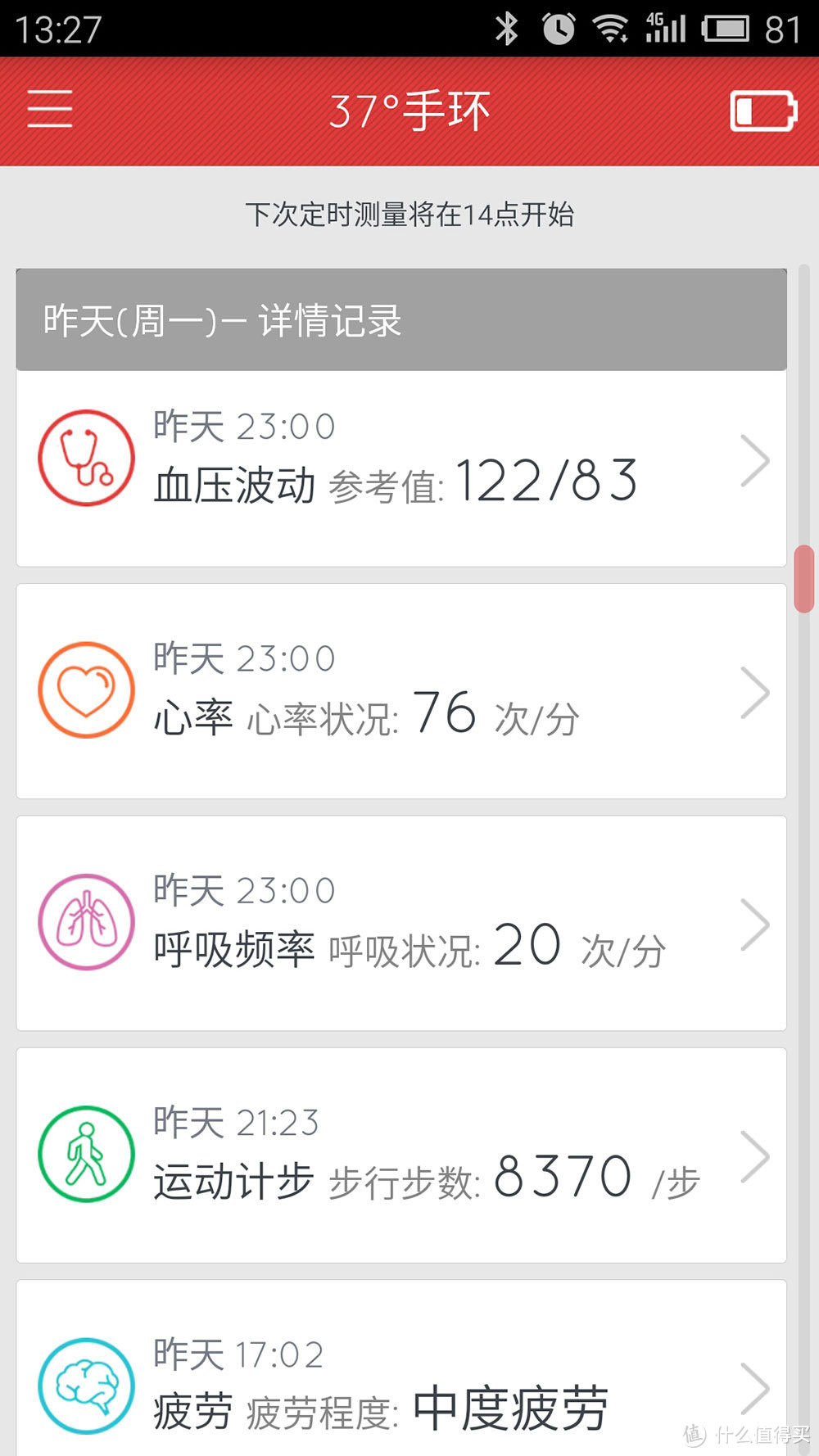 仅仅是高科技玩具 监测数据急需调准 37度智能手环试用报告