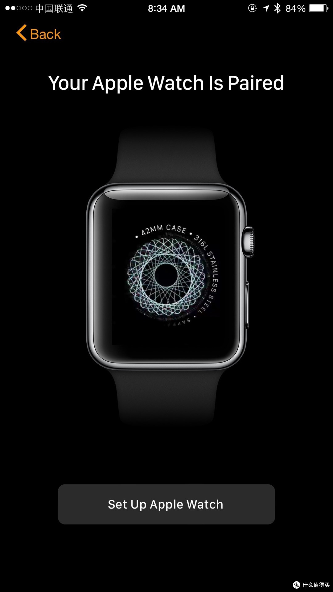 终于等到你:42MM 深空灰钢链式 Apple Watch