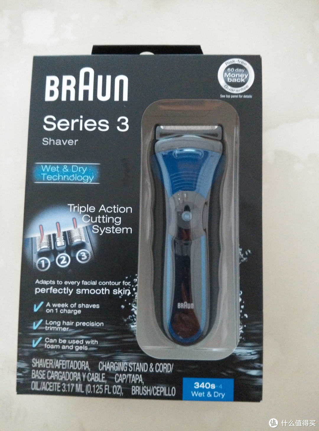 我的第一次海购：Braun 博朗 Series 3-340s 电动剃须刀