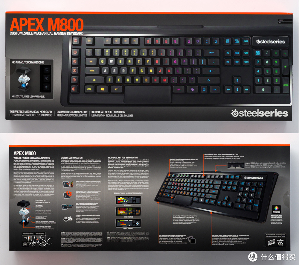 两年之殇，十年重剑 - SteelSeries APEX M800 QS1(RGB)机械轴键盘-和MX RGB对撕一把