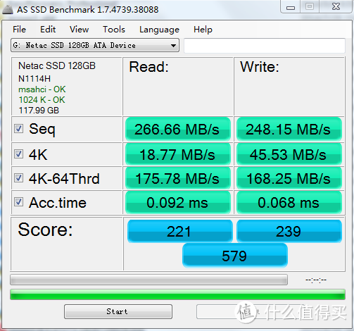 Netac 朗科 N5M系列 120G mSATA 固态硬盘简单评测分析