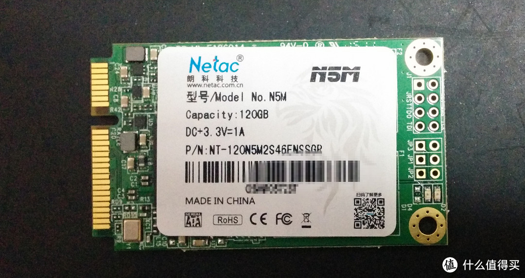 Netac 朗科 N5M系列 120G mSATA 固态硬盘简单评测分析