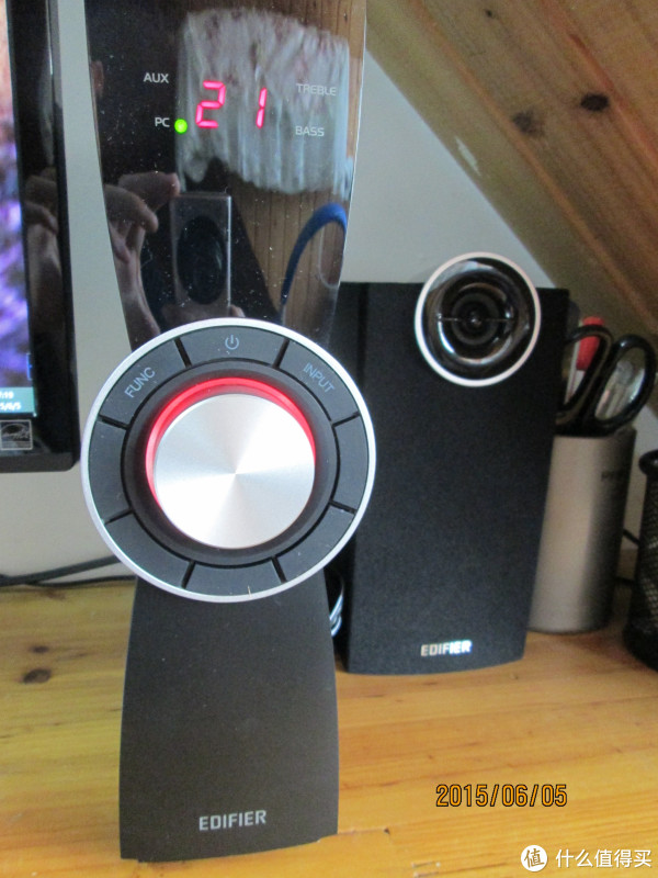 低音怪兽:edifier 漫步者 c2x 外置功放 全木质音箱 黑色