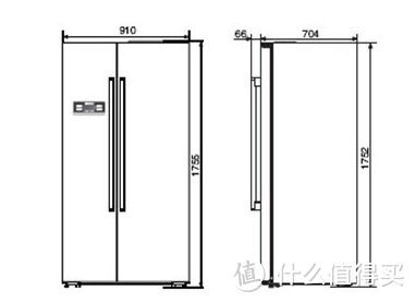 SIEMENS 西门子 KA92NV02TI 对开门冰箱入户及尺寸信息分享
