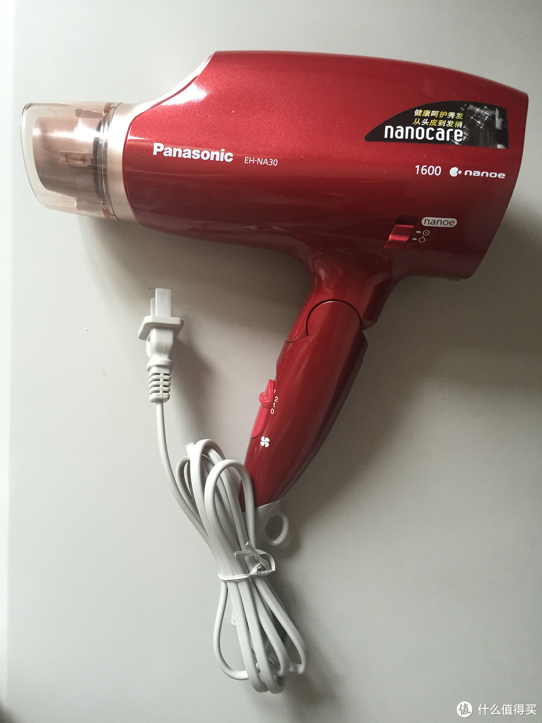 Panasonic 松下 EH-NA30-R 水离子护理电吹风,附使用效果