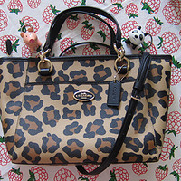 COACH 蔻驰 Ocelot Mini Ellis Tote 豹纹皮革迷你手提包