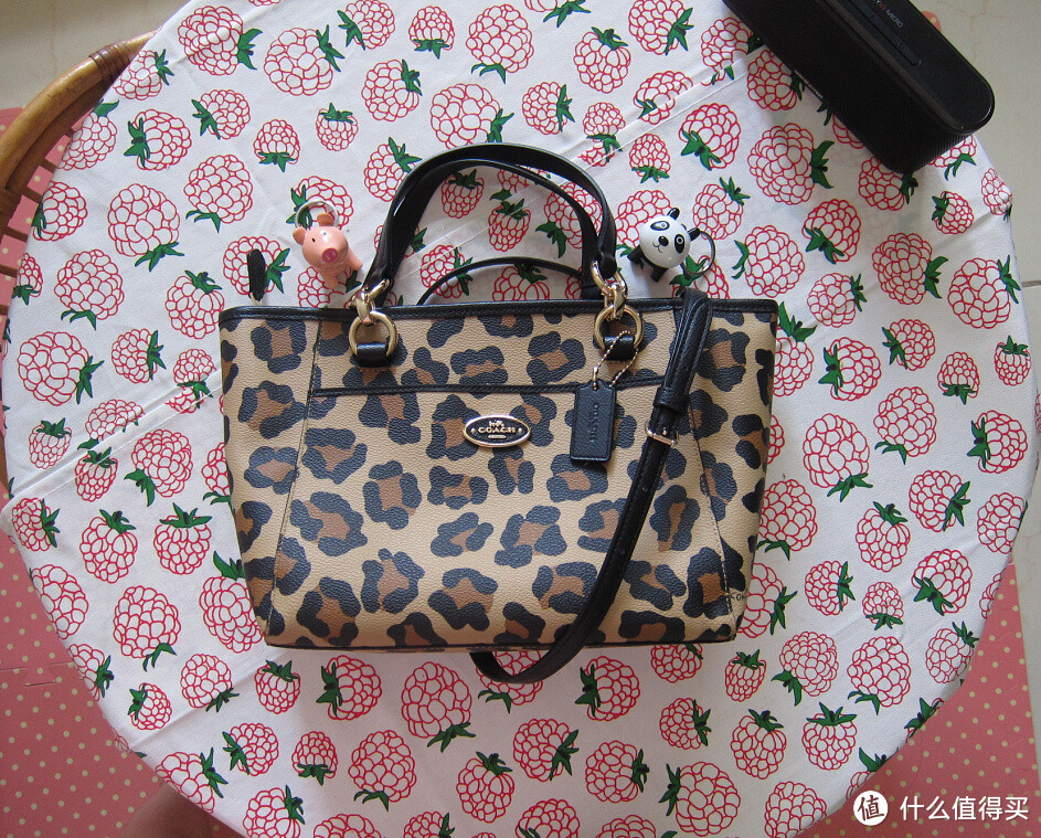 COACH 蔻驰 Ocelot Mini Ellis Tote 豹纹皮革迷你手提包