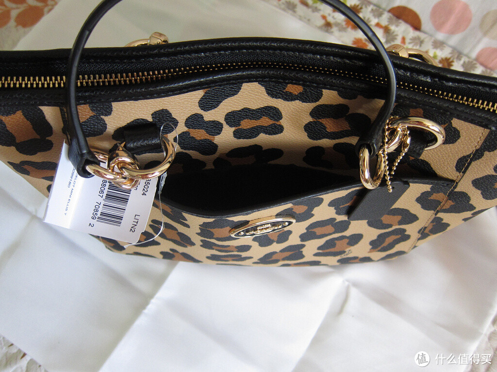 COACH 蔻驰 Ocelot Mini Ellis Tote 豹纹皮革迷你手提包