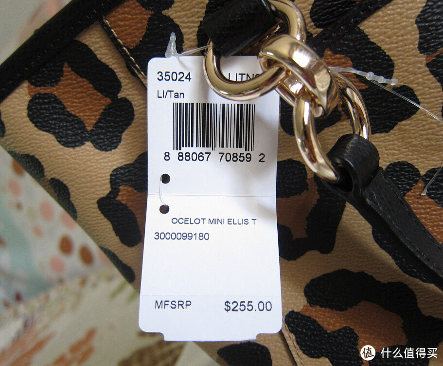 COACH 蔻驰 Ocelot Mini Ellis Tote 豹纹皮革迷你手提包