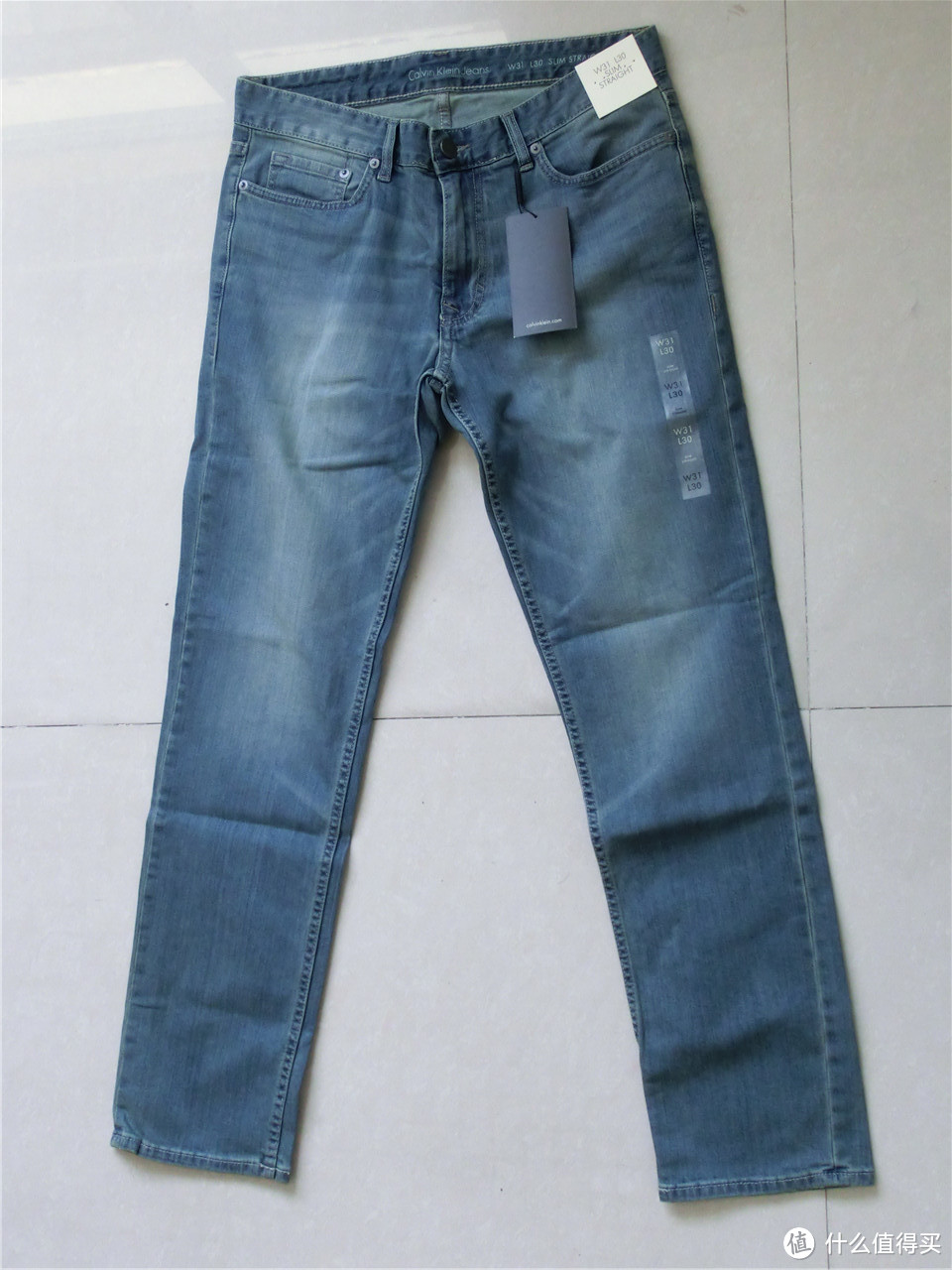 美亚直邮 Calvin Klein Jeans Slim Straight Leg Jean 男款修身牛仔裤