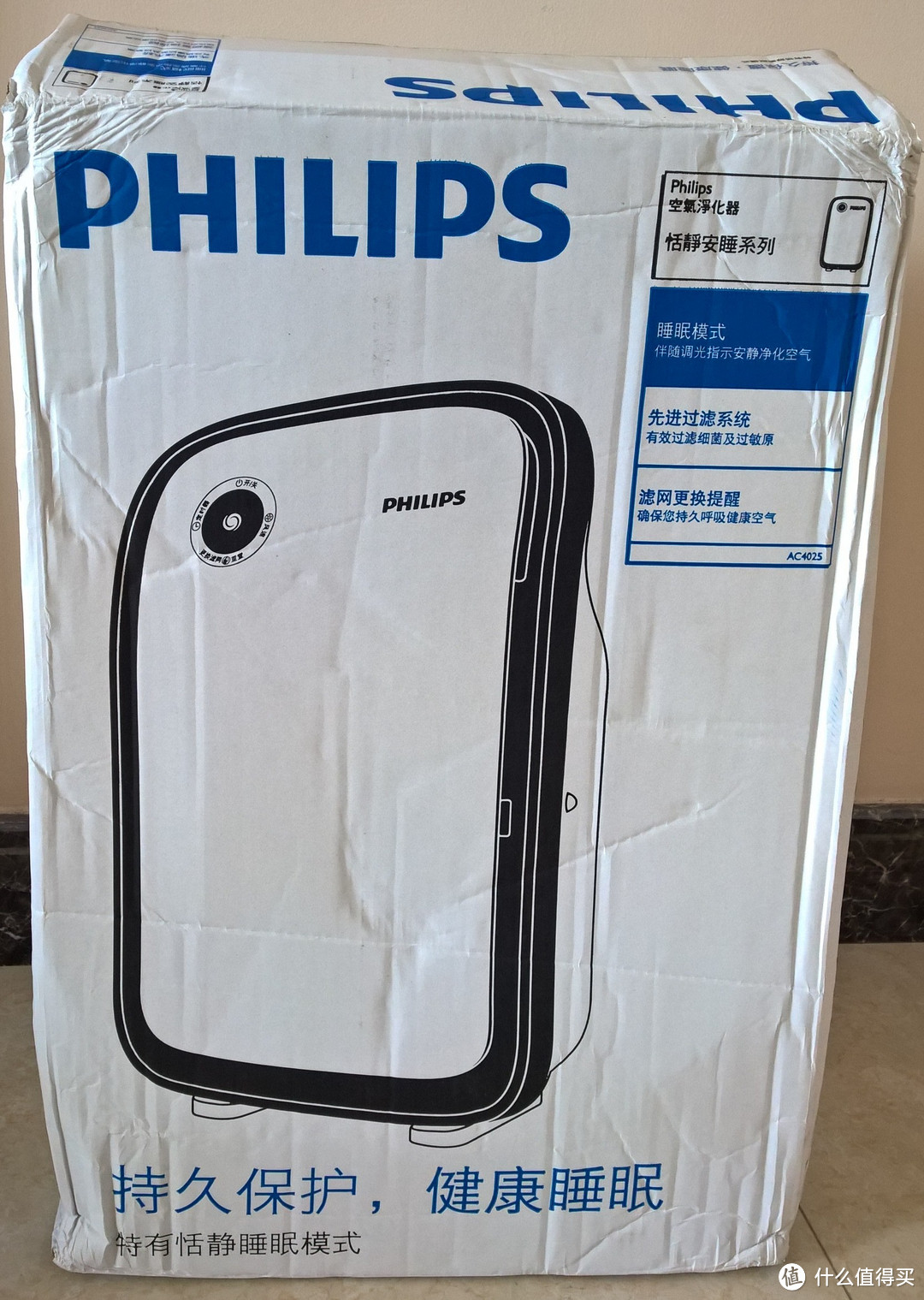 心理安慰的白菜之选：PHILIPS 飞利浦 恬静安睡系列 AC4025/00 空气净化器